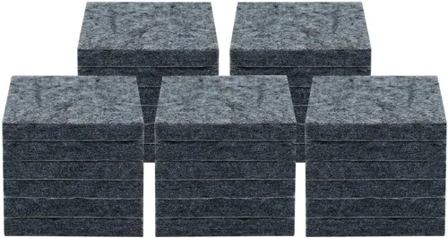 Vista 8 de uxcell 30pcs Muebles Almohadillas Cuadradas 1 1/2" Autoadherente Antiarañazos Antiarañazos Almohadillas de Fieltro Protector de Pisos Gris