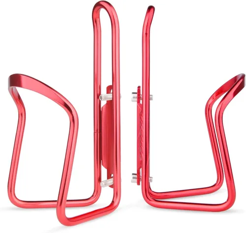 Vista 11 de FiveBox - Portabotellas de agua de aleación de aluminio para bicicletas de ciclismo, jaula para botella de agua de bicicleta Negro