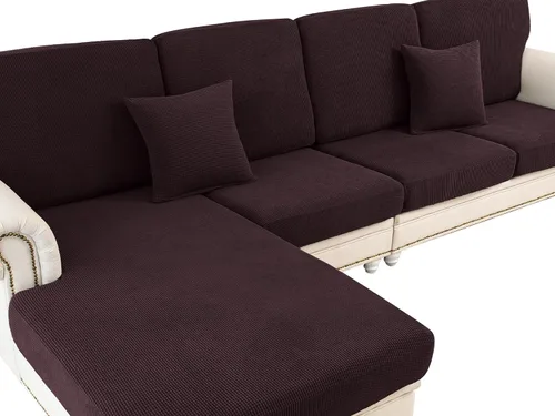 Vista 9 de LA MEACK Funda de Cojín de Sofá Funda de Cojín de Asiento Funda Elástica para Sillón Fundas Separadas para Sofá Seccional Protector de Muebles