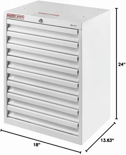 Vista 2 de Weather Guard 9988301 Armario con cajón, color blanco