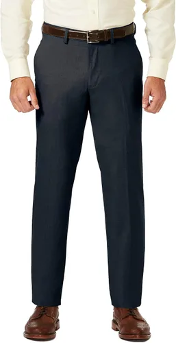 Vista 19 de J.M. Haggar - Pantalón de vestir para hombre, elástico en 4 direcciones, corte recto, parte delantera plana Negro