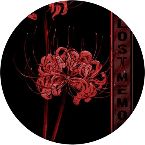 Vista 3 de PopSockets de flores estéticas de animé japonés con diseño de lirio araña suave y grunge