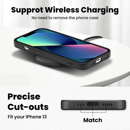 Vista 4 de ZCDAYE Funda magnética para iPhone 13, funda delgada de silicona compatible con Magsafe suave forro de microfibra antiarañazos funda protectora