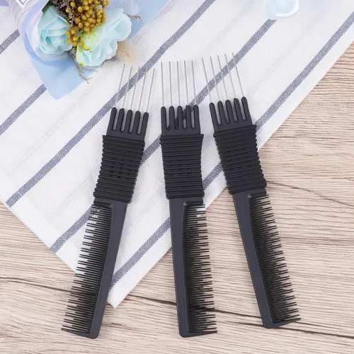 Vista 4 de Peinetas para el cabello - Fibra de carbono estática -cola Peines Herramientas para el cabello para estilos finos