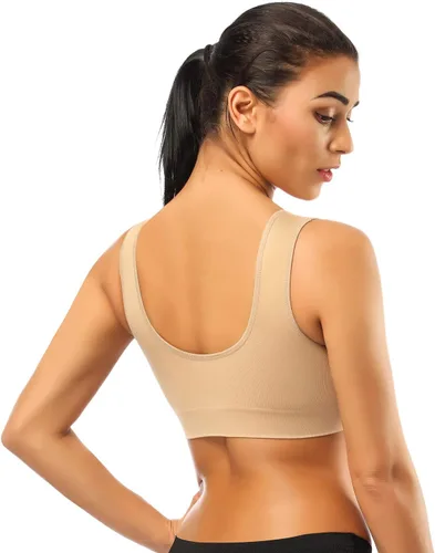 Vista 3 de BESTENA Sports Bras for Women, Seamless Comfortable Yoga Bra with Removable Pads