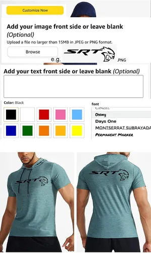 Vista 5 de DEYI Sudadera con capucha de malla en V para hombre con texto en la parte delantera y trasera