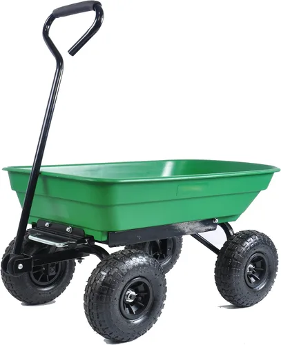 Vista 6 de Carrito de jardín Camión volquete con rueda de aire para jardines, granjas, etc (negro)