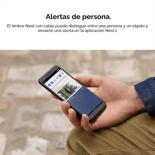 Vista 4 de Timbre de video Nest de Google (con cable) - Anteriormente Nest Hello - Timbre de video con transmisión 24/7 - Timbre inteligente con cámara