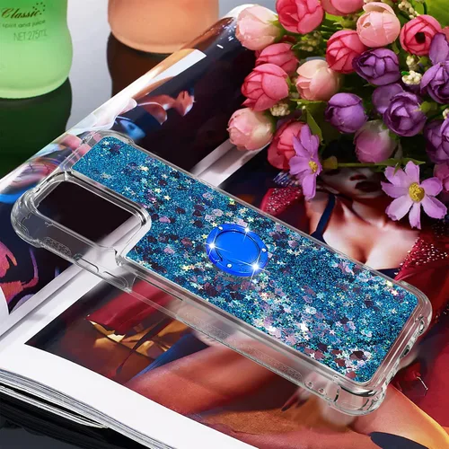 Vista 7 de Funda a prueba de golpes para Xiaomi Redmi Note 10S/Note 10 4G, brillante brillante corazón de diamante arco iris arena movediza transparente TPU