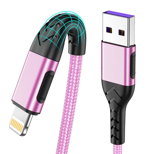 Vista 12 de Cargador de iPhone, [certificado Apple MFi] Paquete de 3 cables USB A de 1 pie para cable de carga rápida, cable de carga duradero de iPhone