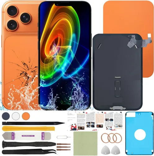 Vista 29 de Funda trasera de repuesto compatible con iPhone 8 de 4.7" + Herramientas profesionales (Gris espacial) Incluye herramientas profesionales, cinta
