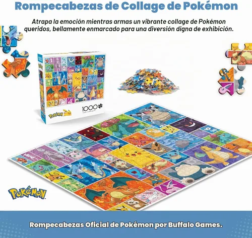 Vista 2 de Buffalo Games - Pokémon - Marcos - Rompecabezas de 1000 piezas para adultos, rompecabezas desafiante, perfecto para noches de juego