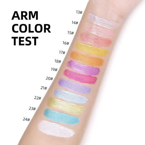 Vista 8 de BestLand Juego de sombras de ojos con purpurina líquida de 12 colores, multidimensional con purpurina metálica brillante, aspecto de ojos ahumado