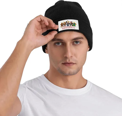 Vista 4 de brrgida Gorros de punto gorros de calavera para niños y niños de invierno cálidos ligeros