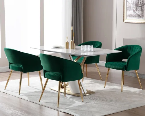 Vista 8 de KCC Silla de escritorio moderna de terciopelo Silla de acento tapizada Sillas capitoné Sillas de comedor Sillas de tocador Sillas laterales con Verde