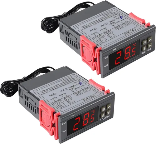 Vista 8 de 2 unids STC-1000 controlador de temperatura digital 12 V termostato incubadora termorregulador relé calefacción refrigeración con sensor cable