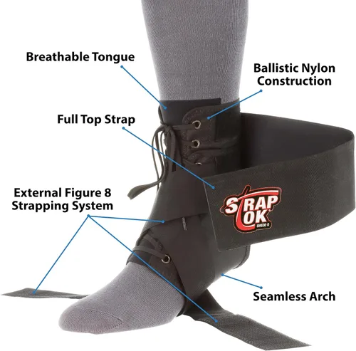 Vista 3 de Swede-O Strap Lok Tobillera, negro, XS