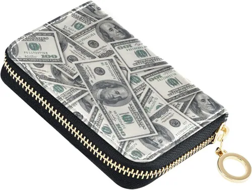 Vista 30 de Tarjetero de Tarjetas de Crédito RFID de Cuero con Cremallera Cartera para Mujeres y Niñas, Color #01, Talla única, Classic