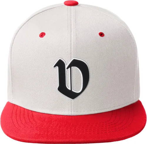Vista 1501 de Daxton Gorra clásica con visera de billete plano con letras del alfabeto inglés antiguo de la A a la Z