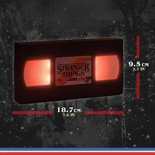 Vista 5 de Lámpara de Logotipo de VHS de Stranger Things de Paladone, Mercancía con Licencia Oficial