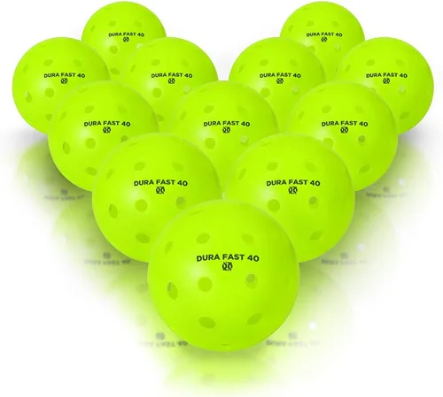 Vista 3 de Dura Fast 40 Pickleballs Pelotas de pickleball para exteriores neón o amarillas aprobadas por USAPA y sancionadas para jugar en torneos