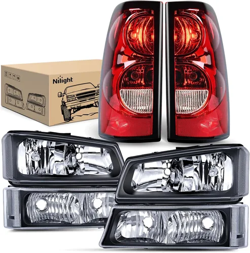 Vista 17 de Faros delanteros Nilight Silverado 2003-2006