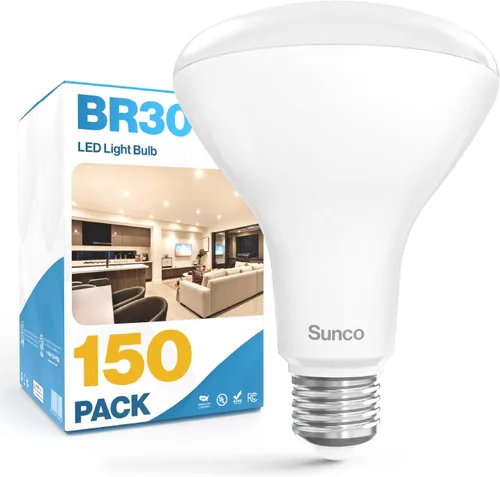 Vista 15 de Sunco - Paquete de 10 bombillas LED BR30, bombillas empotradas, bombilla de inundación para interiores, 850 LM, 11 W (equivalente a 65 W), blanco