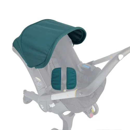Vista 11 de Accesorios de Repuesto para Cochecito Capota, Escudo de Protección, Parasol Textil Compatible con Asiento de Automóvil y Cochecito Doona (Negro)