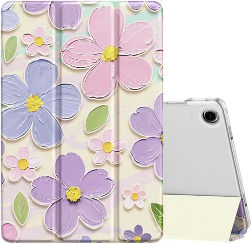 Vista 24 de MoKo Funda para Galaxy Tab A9+/A9 Plus de 11 pulgadas 2023, Funda Protectora Inteligente Delgada con Soporte y Carcasa Trasera Translúcida de PC