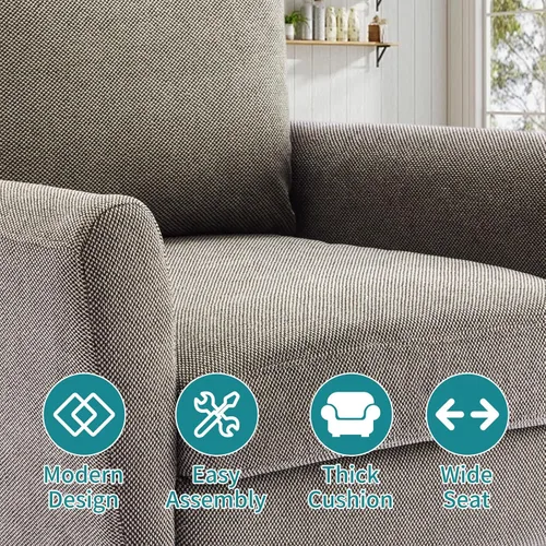 Vista 3 de OLIXIS Cómoda silla decorativa para sala de estar, dormitorio y sala