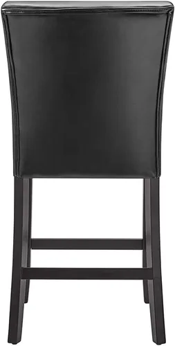 Vista 7 de Juego de 2 taburetes de barra de mostrador, sillas de bar de madera maciza, con capacidad para hasta 250 libras, sillas de comedor de 40 pulgadas