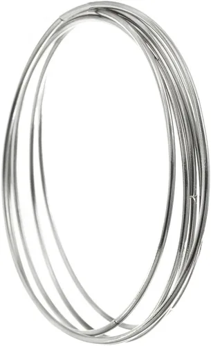 Vista 4 de Paquete de 5 aros de metal plateado (5 pulgadas), atrapasueños, macramé y manualidades
