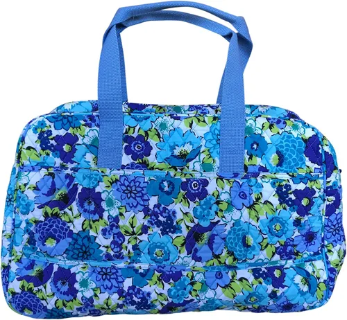 Vista 2 de Vera Bradley Bolsa mediana de viajero, Blueberry Blooms, Azul