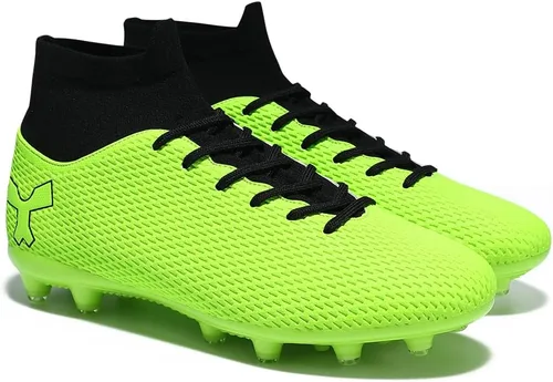 Vista 3 de Tacos de fútbol para hombre, zapatos de fútbol para hombres y niños grandes, zapatos de punta alta para jóvenes, entrenamiento profesional