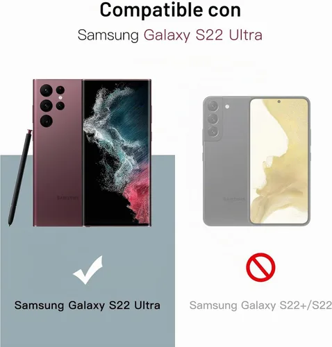 Vista 3 de JETech - Protector de pantalla de TPU para Samsung Galaxy S22 Ultra, 2+2