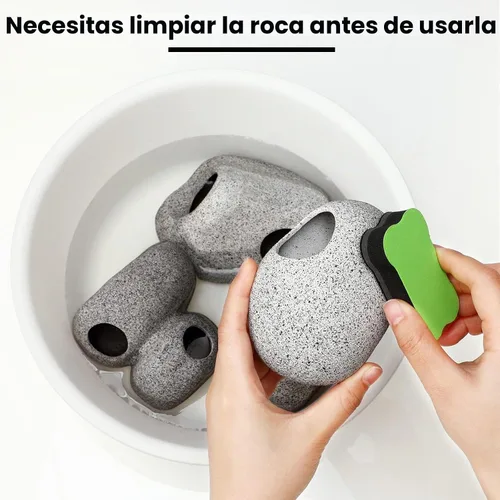 Vista 4 de Lyrow 10 piezas de acuario escondido de roca apilable cueva de roca decoraciones para peceras acuáticas para reproducir, jugar y descansar, refugios