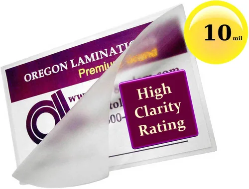 Vista 5 de Oregon Lamination Bolsas de laminación activadas por calor de 10 mil 9 pulgadas x 11-1/2 pulgadas [Paquete de 50] 9.016 in x 11.496 in x 250 micras