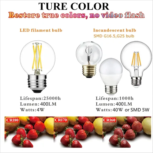 Vista 8 de Paquete de bombilla LED regulable T10 luz diurna 5000K bombilla tubular y bombilla G16.5 Blanco neutro 4000K E26 Bombilla 4 W = 40 W AC120V 400lm