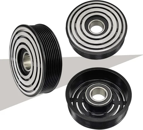 Vista 2 de Saihisday Kit de ensamblaje de embrague del compresor de CA Reemplazo de la bobina del compresor de CA para F-250 para F-350 para F-450 para F-550