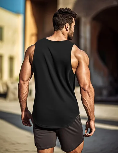 Vista 6 de COOFANDY Paquete de 3 camisetas sin mangas de entrenamiento para hombre, para gimnasio, culturismo, fitness, muscular, camisetas