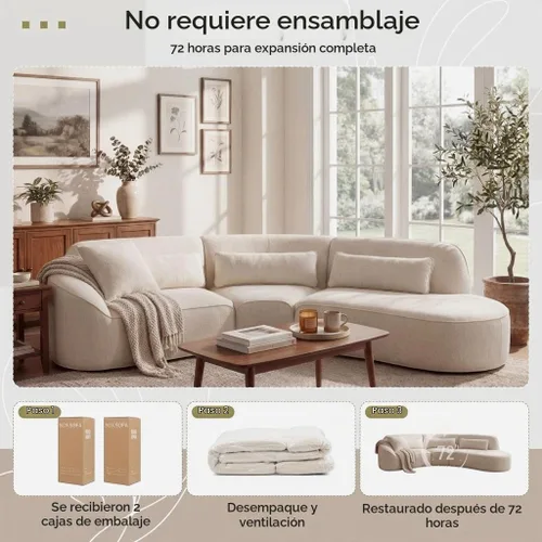 Vista 6 de Christopher Knight Home Kiin - Sofá modular modular de 123 pulgadas, moderno sofá grande curvado, cómodo sofá modular tapizado para sala de estar