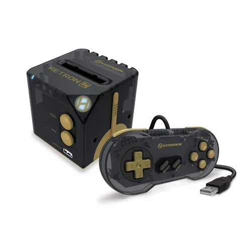 Vista 3 de Hyperkin RetroN Sq HD Gaming Console for Game BoyColor Game Boy Advance (Blackgold) - Game Boy Advance