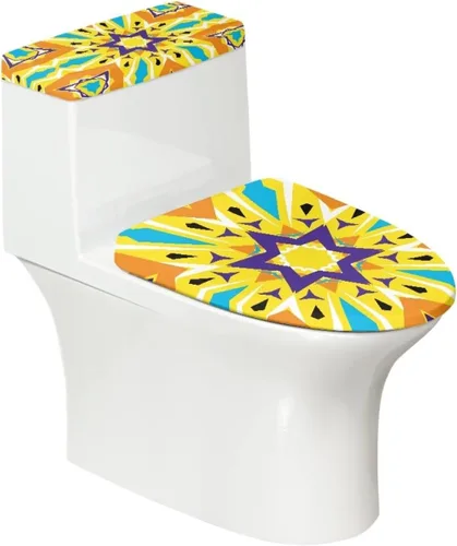Vista 14 de Juego de decoración de baño de 2 piezas con diseño de muñeco de nieve de Navidad, cubierta de tanque para asiento de inodoro