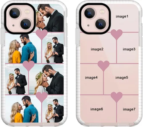 Vista 7 de Funda personalizada para iPhone 13, funda personalizada con collage de fotos de múltiples imágenes, funda personalizada para cumpleaños, Navidad