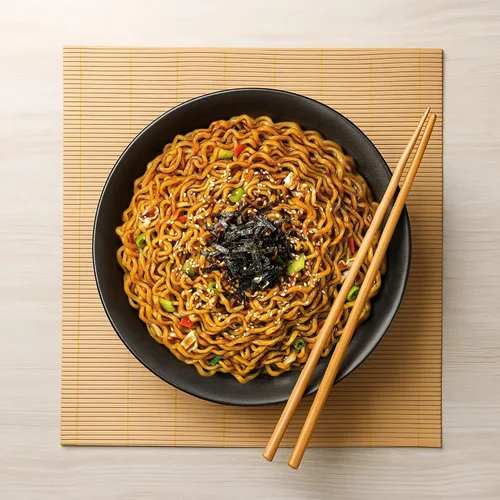 Vista 6 de Paldo Fun & Yum Fideos instantáneos de pollo salteados, ramen sin caldo con salsa de condimento de soja picante, mejor fideos Ramyun coreanos
