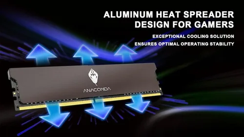 Vista 6 de ANACOMDA Girl ANA Kingsnake DDR5 RAM 32 GB (2 x 16 GB) 6400 MHz CL36 288 pines memoria de escritorio con disipador de calor, fabricado en Taiwán