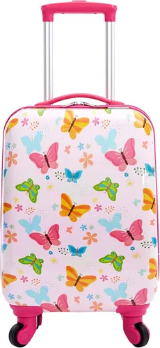 Vista 2 de Travelers Club Juego de viaje de equipaje para niños, 23 piezas, mariposa, 5, Mariposa, Juego de equipaje de viaje para niños de 23 piezas