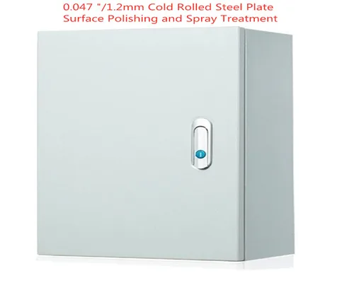 Vista 2 de Caja eléctrica de acero laminado en frío de 16 x 16 x 8 pulgadas, caja eléctrica gruesa para interiores y exteriores, con placa de montaje IP66