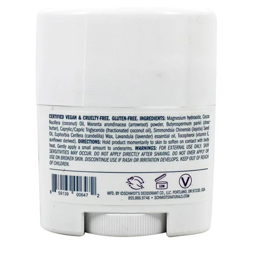 Vista 2 de Schmidt's Lavender Tips - Desodorante natural para piel sensible, tamaño de viaje, 0.7 oz / 19.8 g