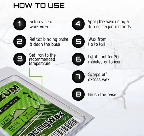 Vista 2 de ZUMWax - Cera universal para esquí y snowboard, 3.53 onzas, increíblemente rápida en todas las temperaturas